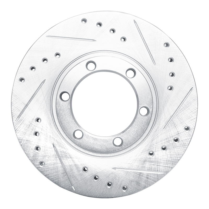 DFC 86-06 Chevrolet LUV Pickup (Mexico) Front Right Drilled & Slotted Silver Brake Rotor
