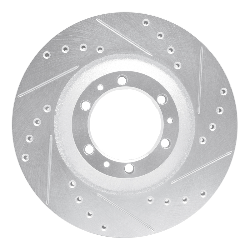 DFC 92-02 Acura SLX Front Right Drilled & Slotted Silver Brake Rotor