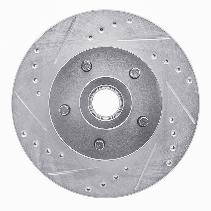 DFC 73-89 Chrysler Town & Country Front Left Drilled & Slotted Silver Brake Rotor
