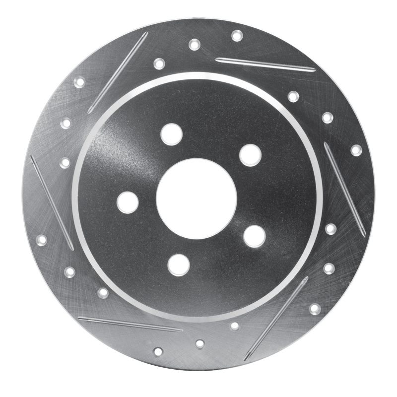 DFC 95-03 Chrysler PT Cruiser Rear Left Drilled & Slotted Silver Brake Rotor