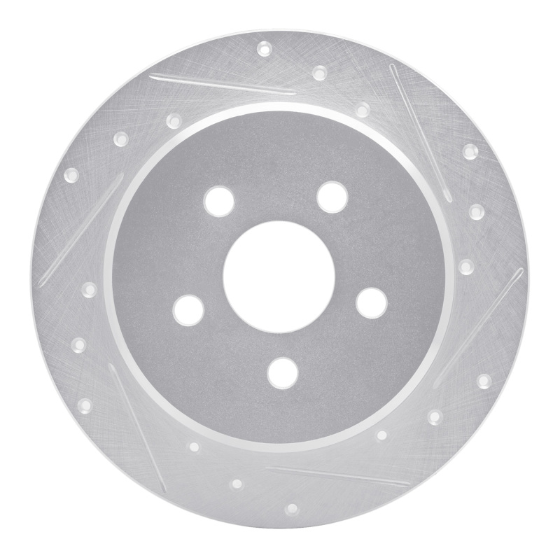 DFC 95-03 Chrysler PT Cruiser Rear Right Drilled & Slotted Silver Brake Rotor