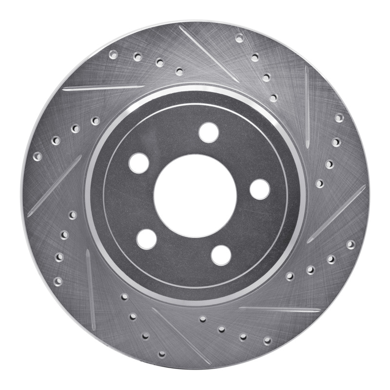 DFC 05-23 Chrysler 300 Rear Right Drilled & Slotted Silver Brake Rotor