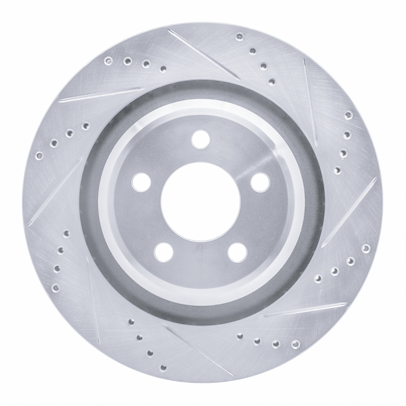 DFC 05-23 Chrysler 300 Rear Right Drilled & Slotted Silver Brake Rotor