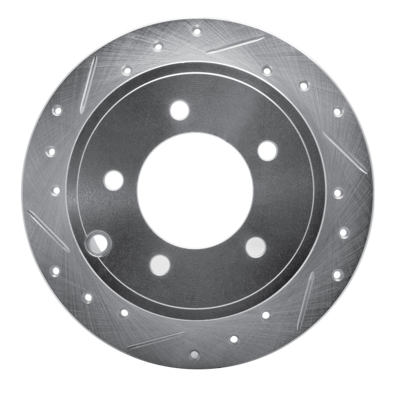 DFC 07-17 Chrysler 200 Rear Left Drilled & Slotted Silver Brake Rotor
