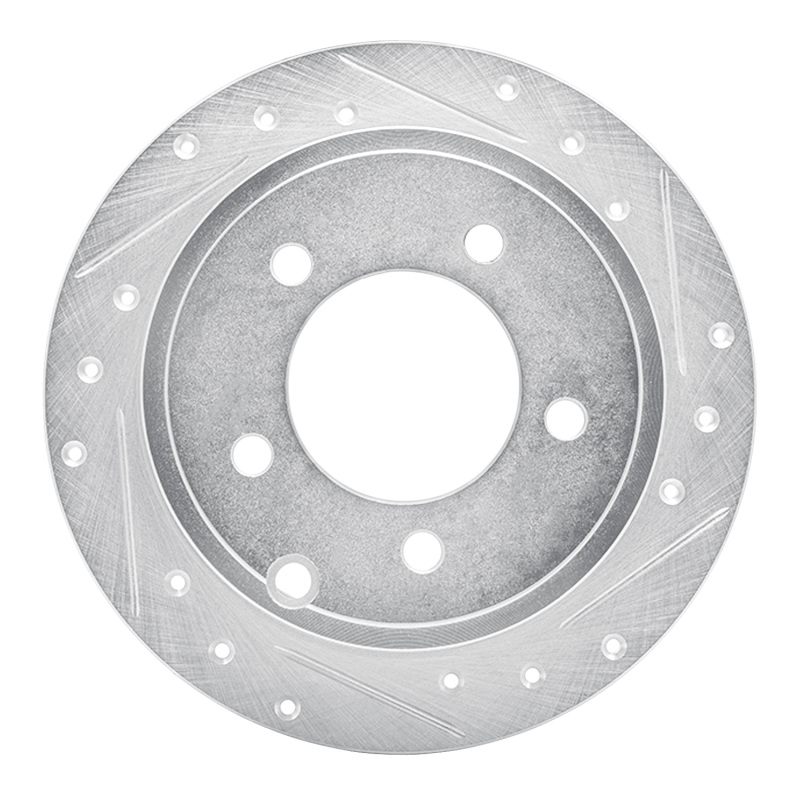 DFC 07-17 Chrysler Sebring Rear Right Drilled & Slotted Silver Brake Rotor