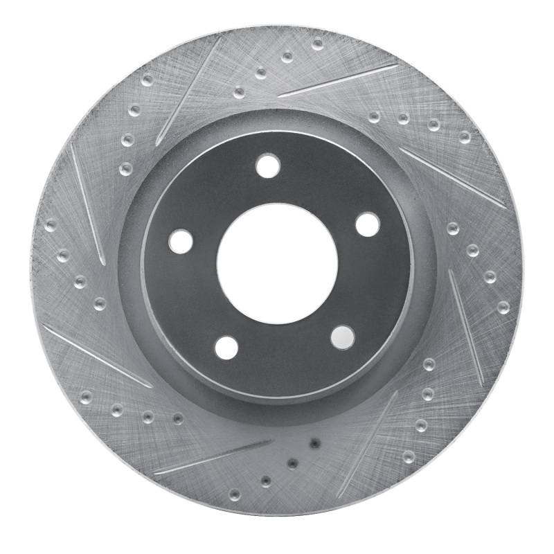 DFC 07-25 Chrysler 200 Front Left Drilled & Slotted Silver Brake Rotor