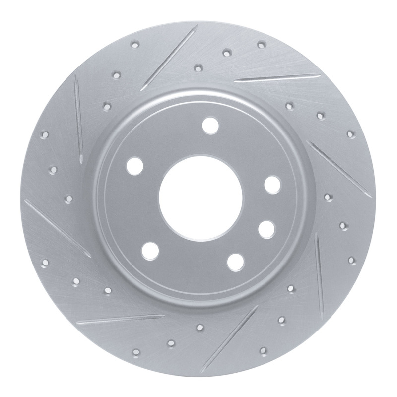 DFC 17-25 Chrysler Pacifica Rear Left Drilled & Slotted Silver Brake Rotor