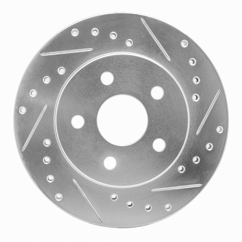 DFC 91-92 Dodge Monaco Front Right Drilled & Slotted Silver Brake Rotor