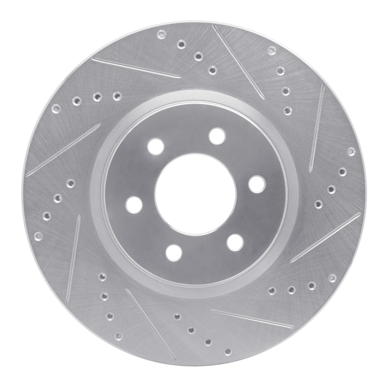 DFC 92-02 Dodge Viper Front Right Drilled & Slotted Silver Brake Rotor