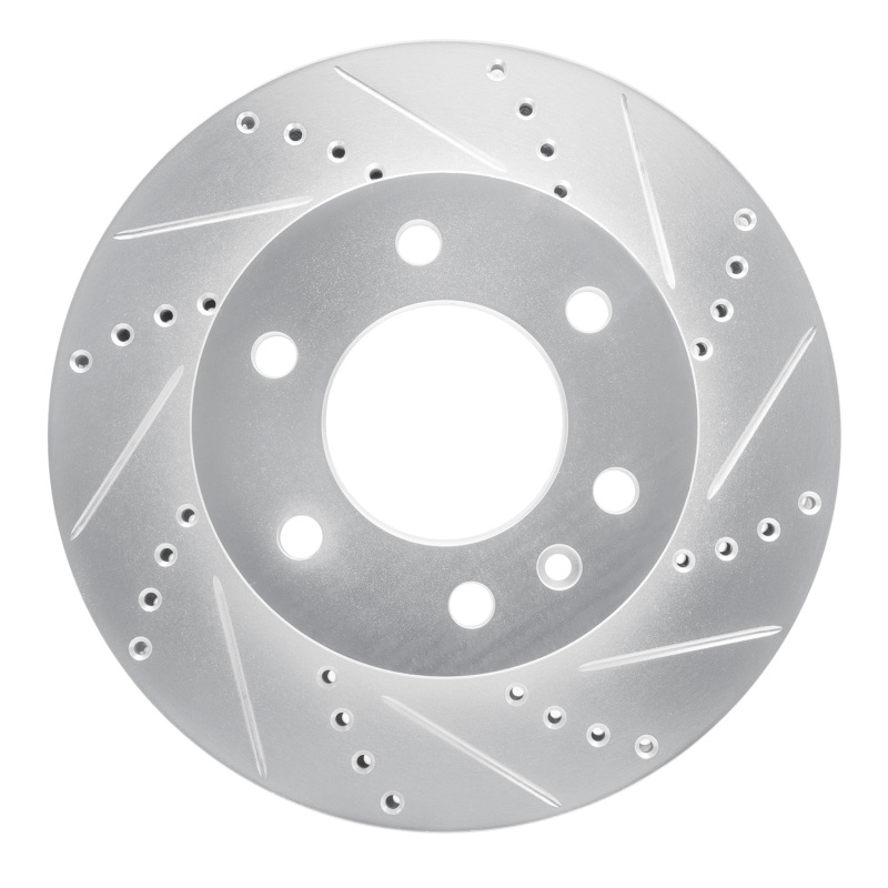 DFC 06-25 American Coach Patriot Front Right Drilled & Slotted Silver Brake Rotor