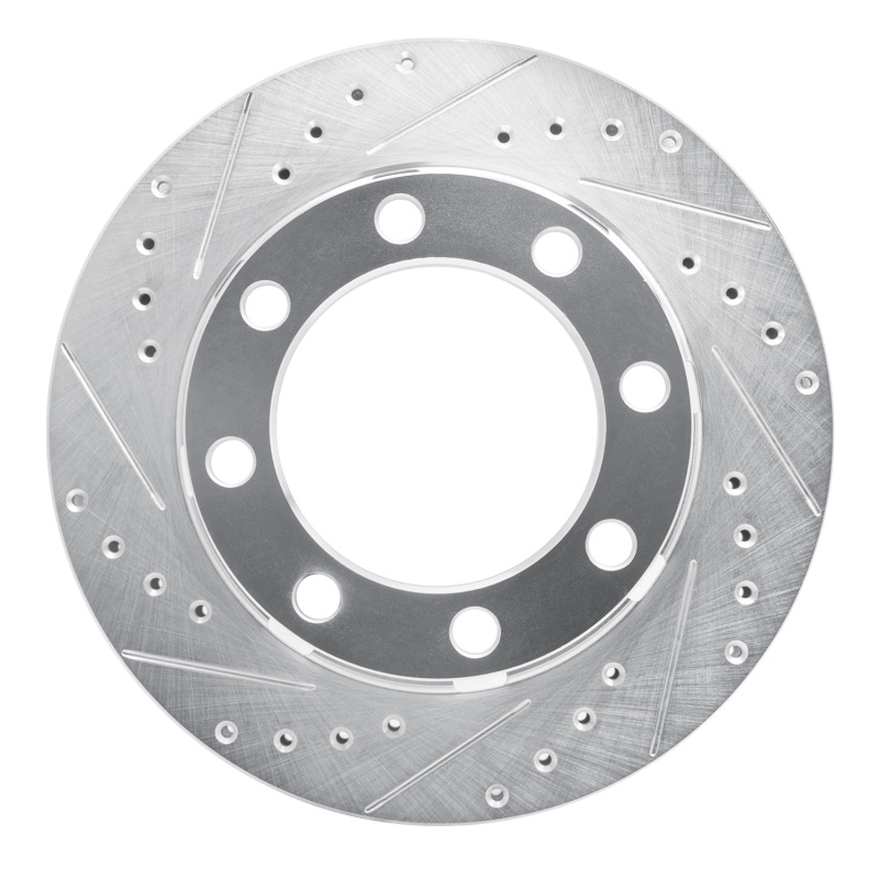 DFC 75-93 Dodge W200 Front Left Drilled & Slotted Silver Brake Rotor