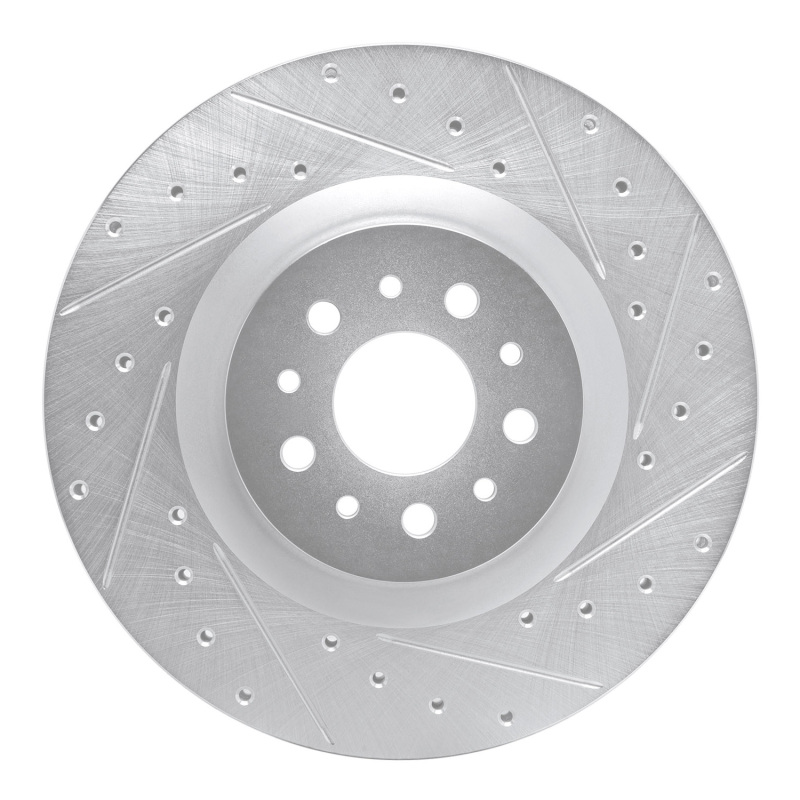 DFC 15-22 Ram ProMaster City Front Right Drilled & Slotted Silver Brake Rotor