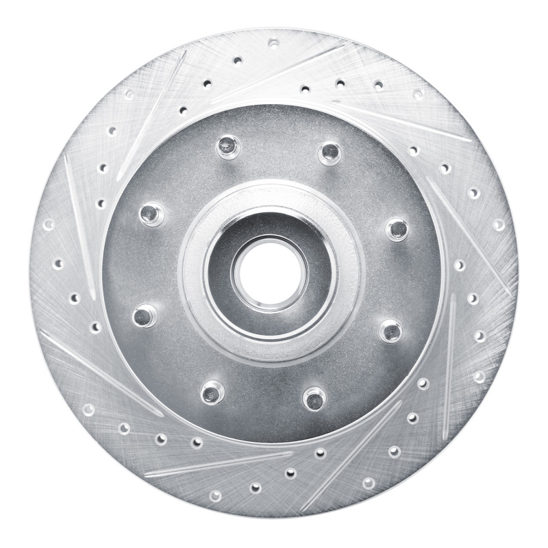 DFC 73-77 Dodge B300 Van (71-74) / B300 (75-80) Front Left Drilled & Slotted Silver Brake Rotor