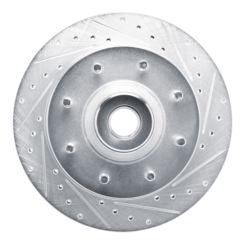 DFC 73-77 Dodge B300 Van (71-74) / B300 (75-80) Front Right Drilled & Slotted Silver Brake Rotor