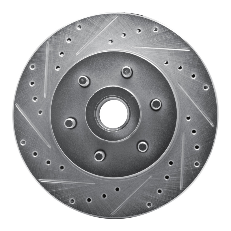 DFC 91-96 Dodge Dakota RWD Front Left Drilled & Slotted Silver Brake Rotor
