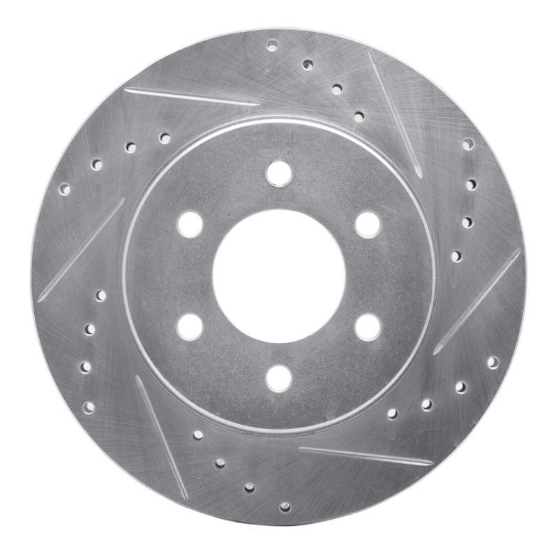 DFC 91-96 Dodge Dakota 4WD Front Right Drilled & Slotted Silver Brake Rotor