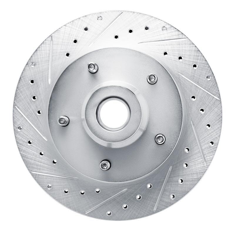 DFC 94-02 Dodge B1500 Front Left Drilled & Slotted Silver Brake Rotor