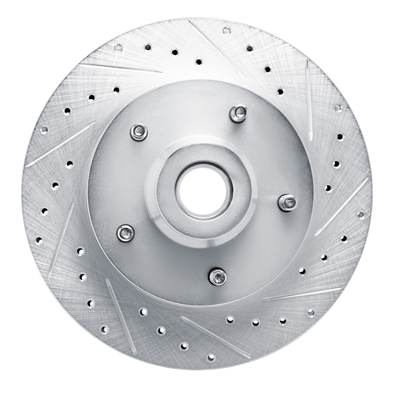 DFC 94-02 Dodge B1500 Front Right Drilled & Slotted Silver Brake Rotor