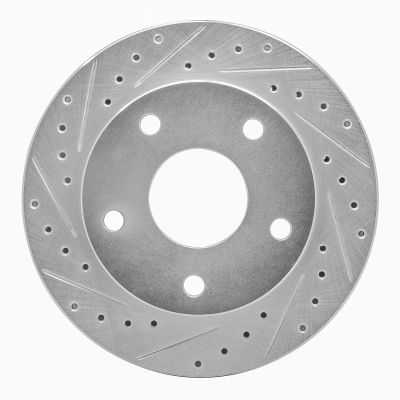 DFC 94-99 Dodge RamCharger (Mexico) Front Left Drilled & Slotted Silver Brake Rotor
