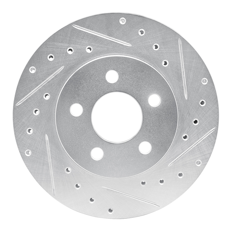 DFC 96-00 Chrysler Town & Country Front Right Drilled & Slotted Silver Brake Rotor