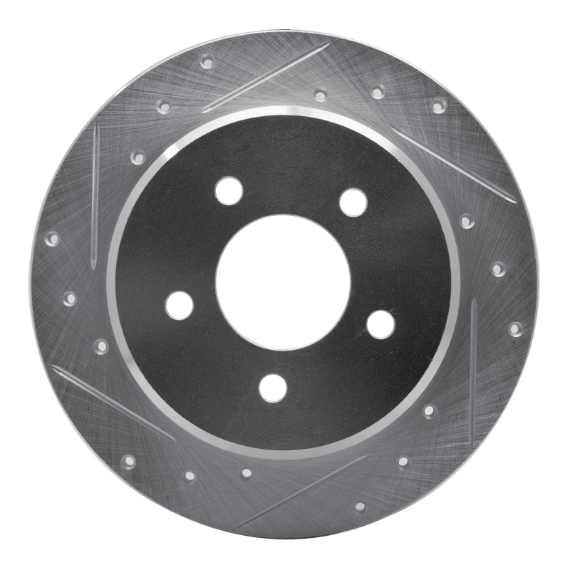 DFC 97-07 Chrysler Town & Country Rear Left Drilled & Slotted Silver Brake Rotor