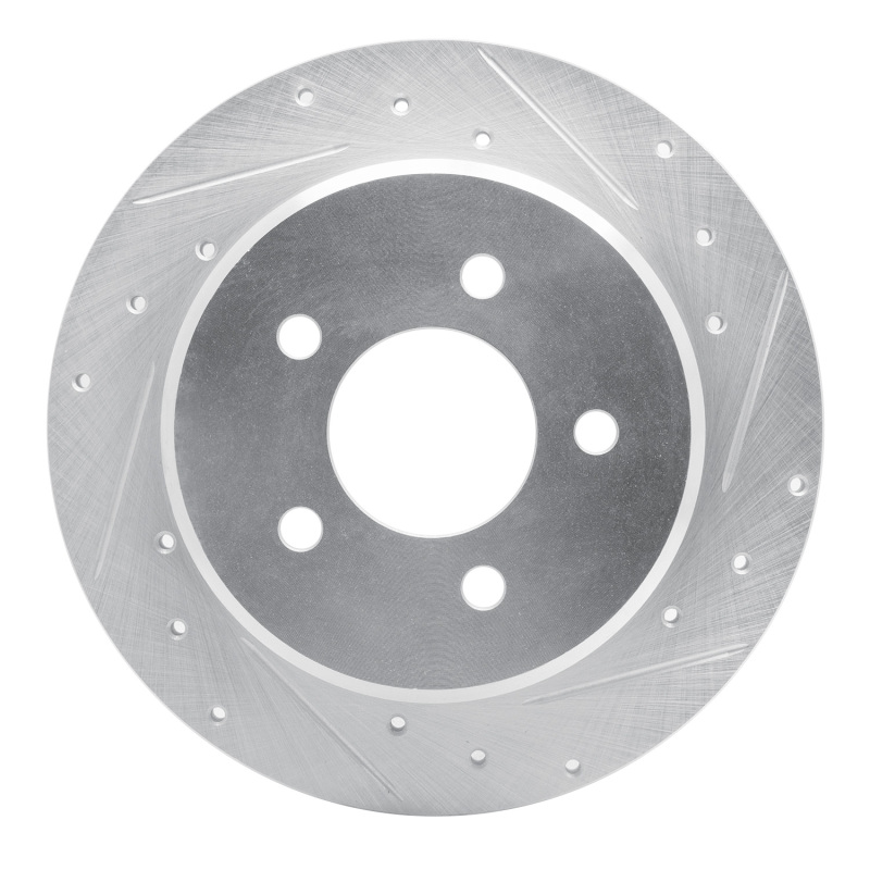 DFC 97-07 Chrysler Town & Country Rear Right Drilled & Slotted Silver Brake Rotor