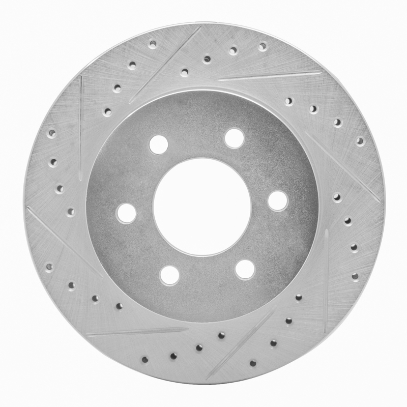 DFC 97-02 Dodge Dakota 4WD Front Left Drilled & Slotted Silver Brake Rotor