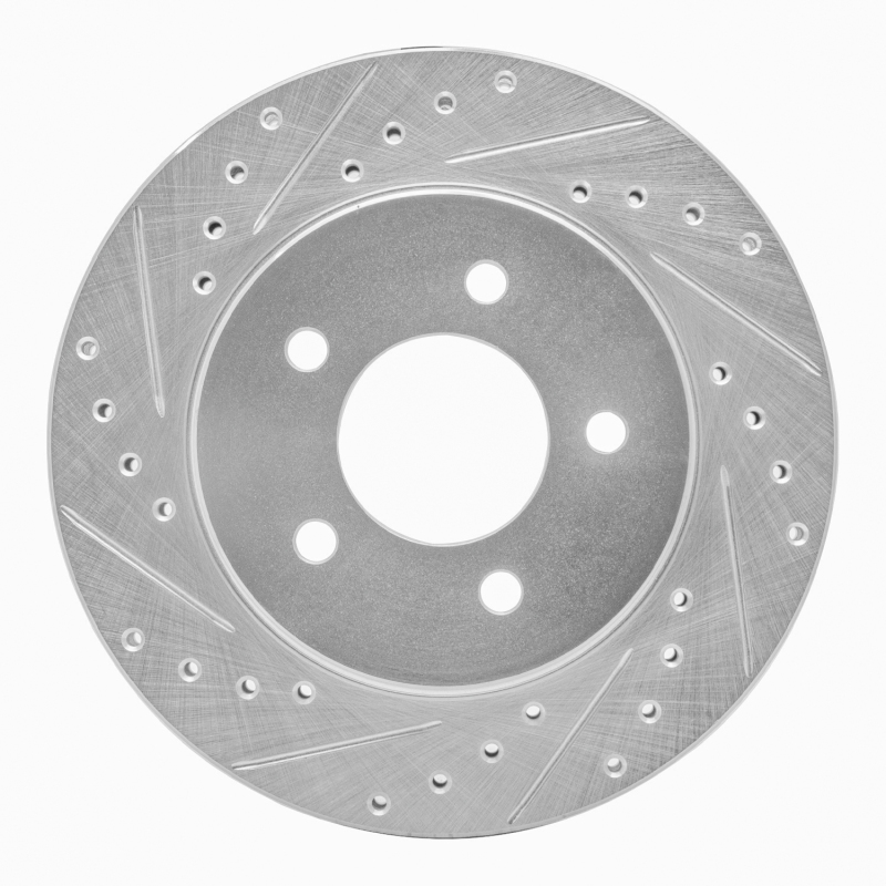 DFC 91-02 Chrysler Voyager Front Left Drilled & Slotted Silver Brake Rotor