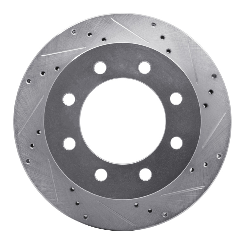 DFC 00-02 Dodge Ram 3500 Front Right Drilled & Slotted Silver Brake Rotor