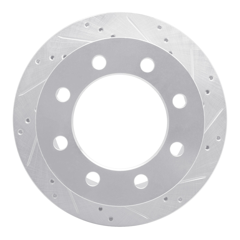 DFC 00-02 Dodge Ram 3500 Rear Right Drilled & Slotted Silver Brake Rotor