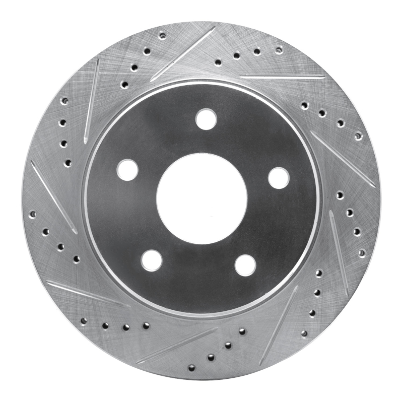 DFC 02-24 Chrysler Aspen Front Right Drilled & Slotted Silver Brake Rotor