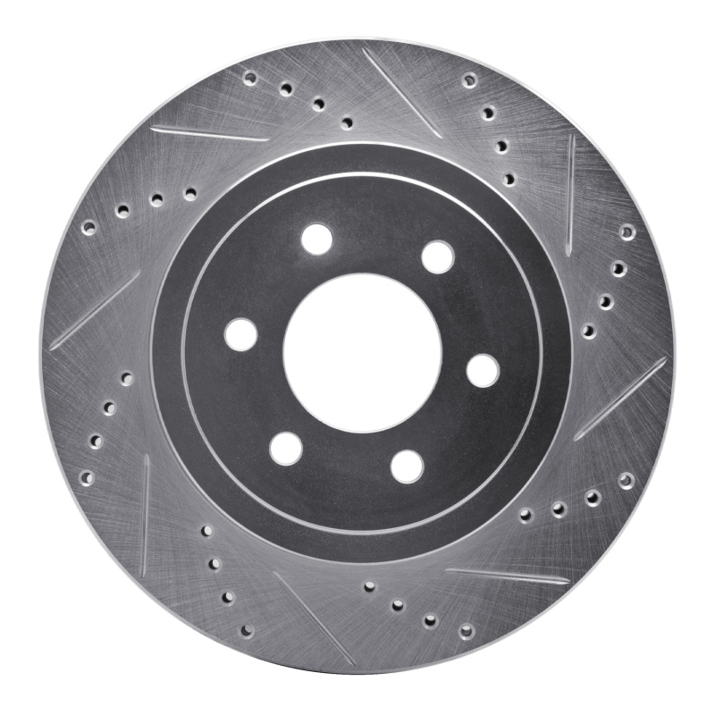 DFC 03-04 Dodge Dakota RWD Front Right Drilled & Slotted Silver Brake Rotor