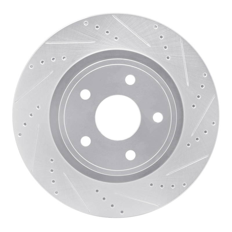 DFC 04-06 Dodge Ram 1500 Pickup Front Right Drilled & Slotted Silver Brake Rotor