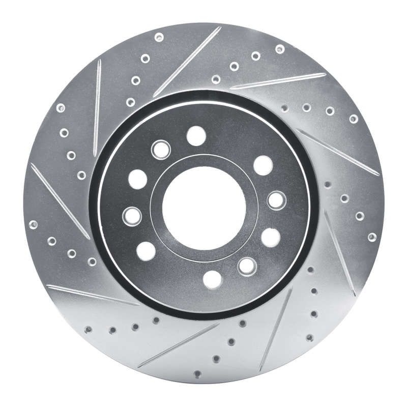 DFC 21-25 Jeep Grand Wagoneer L Front Left Drilled & Slotted Silver Brake Rotor