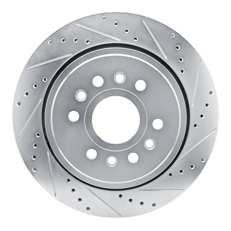 DFC 21-25 Jeep Grand Wagoneer Rear Right Drilled & Slotted Silver Brake Rotor