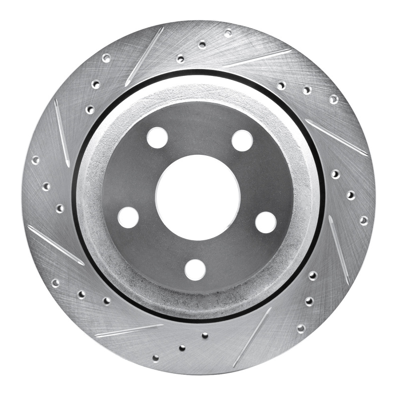 DFC 11-25 Dodge Durango Rear Left Drilled & Slotted Silver Brake Rotor