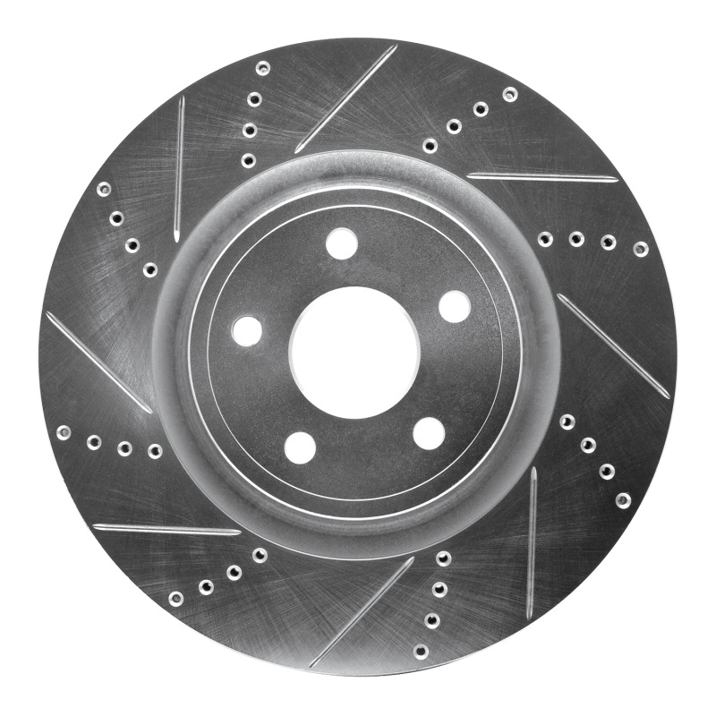 DFC 12-25 Dodge Durango Front Left Drilled & Slotted Silver Brake Rotor