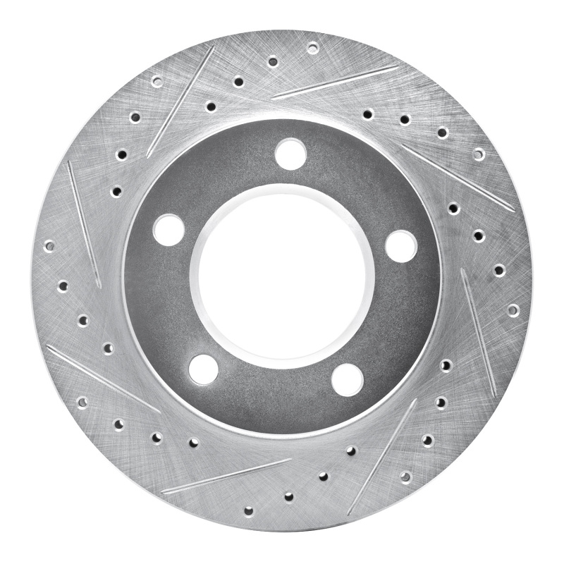 DFC 74-80 International Scout II Front Left Drilled & Slotted Silver Brake Rotor