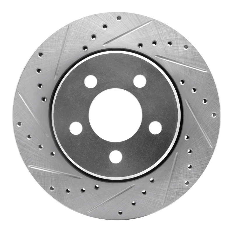 DFC 07-12 Dodge Nitro Front Left Drilled & Slotted Silver Brake Rotor