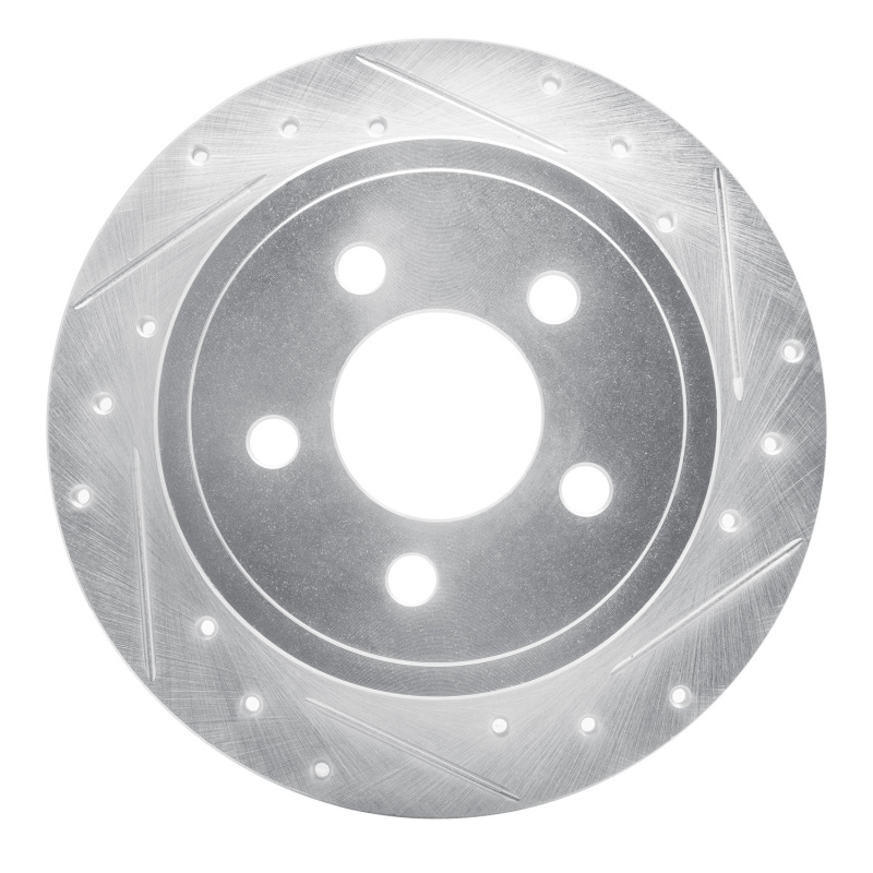 DFC 03-07 Jeep Liberty Rear Right Drilled & Slotted Silver Brake Rotor