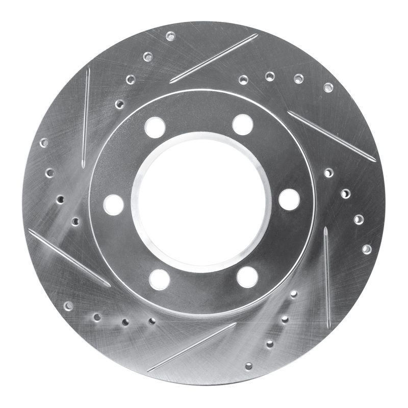 DFC 71-91 Chevrolet K10 Pickup Front Left Drilled & Slotted Silver Brake Rotor