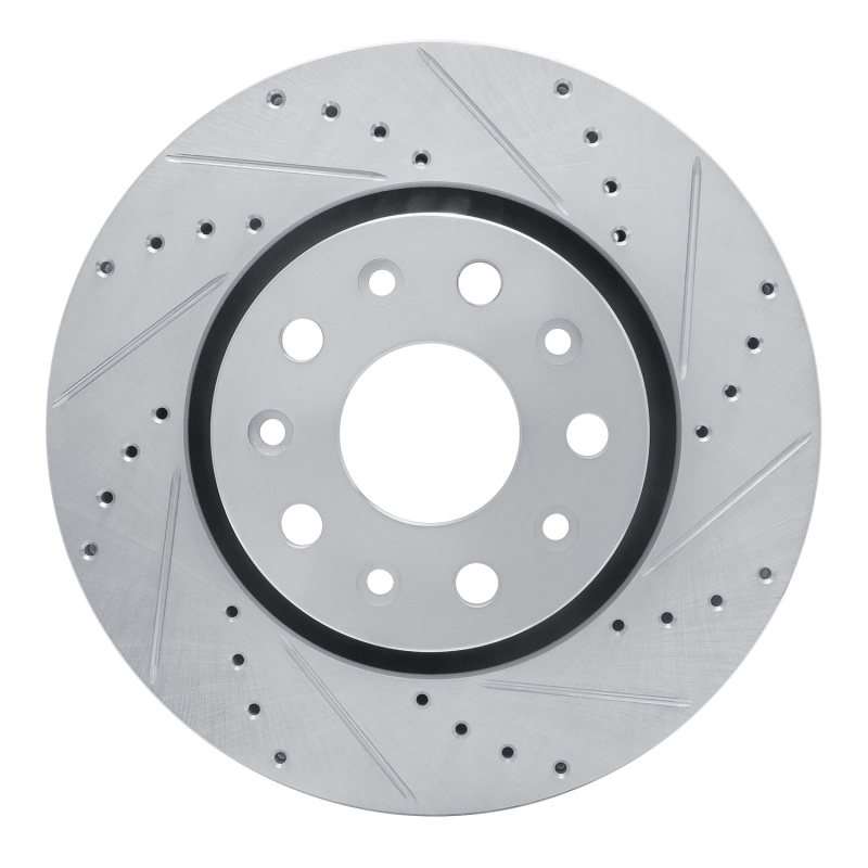 DFC 18-25 Jeep Gladiator Front Right Drilled & Slotted Silver Brake Rotor