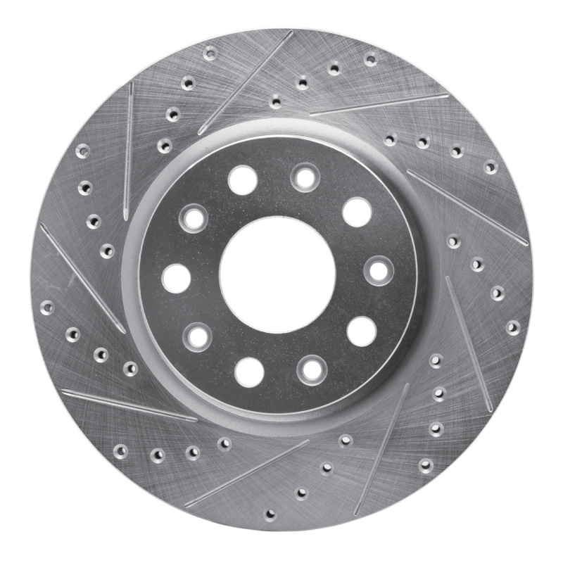DFC 18-25 Jeep Wrangler Front Left Drilled & Slotted Silver Brake Rotor