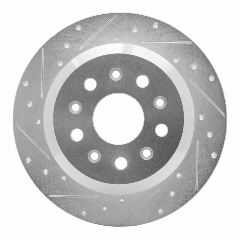 DFC 18-25 Jeep Wrangler Rear Left Drilled & Slotted Silver Brake Rotor