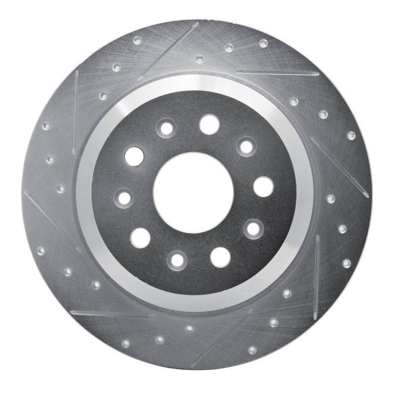 DFC 18-25 Jeep Wrangler Rear Left Drilled & Slotted Silver Brake Rotor
