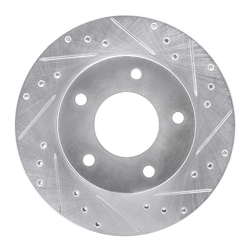 DFC 77-80 Buick Electra Rear Right Drilled & Slotted Silver Brake Rotor