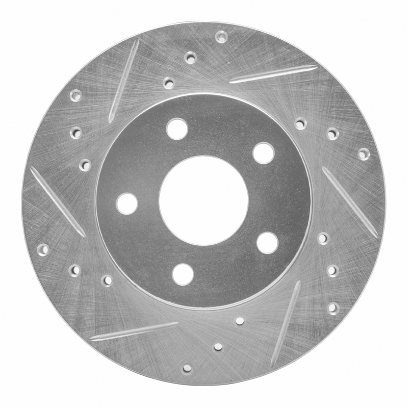 DFC 80-89 Buick Skylark Front Left Drilled & Slotted Silver Brake Rotor