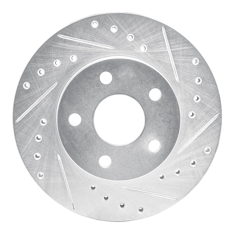 DFC 80-89 Buick Skylark Front Right Drilled & Slotted Silver Brake Rotor