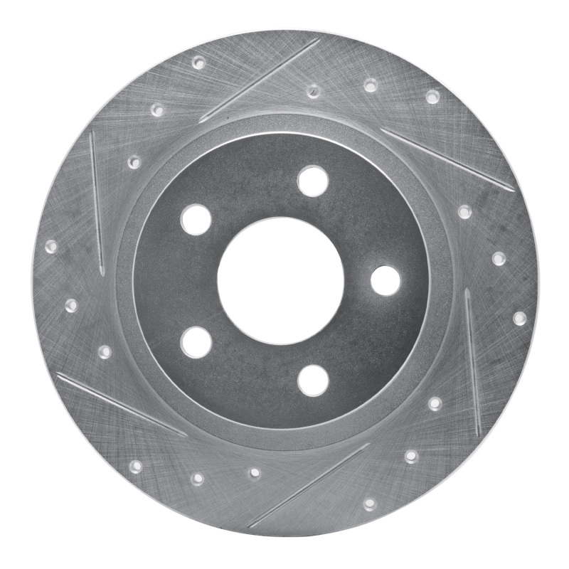 DFC 98-05 Buick Park Avenue Rear Left Drilled & Slotted Silver Brake Rotor