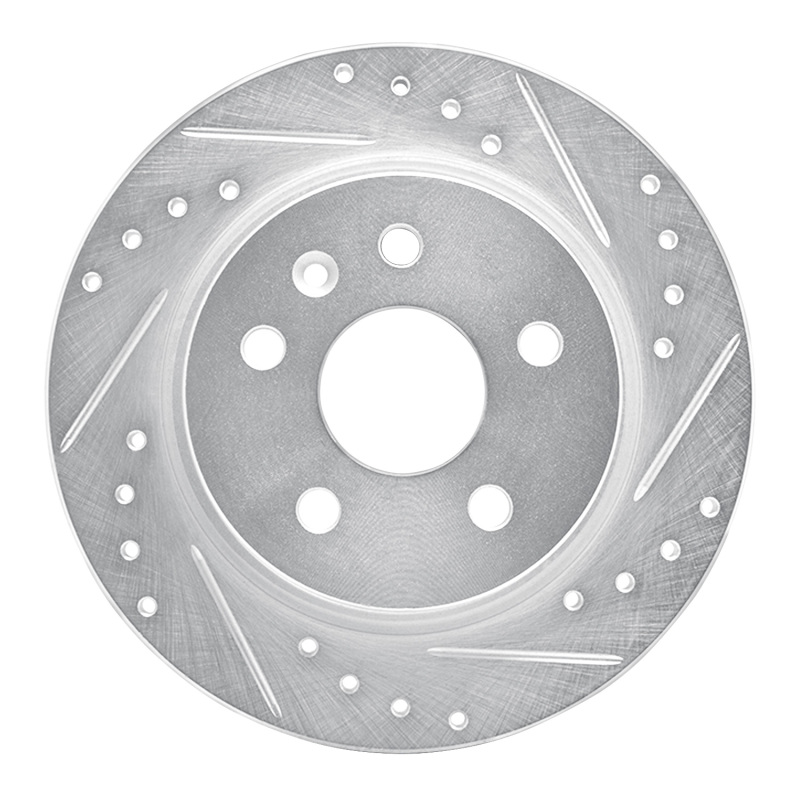 DFC 11-22 Buick Encore Rear Right Drilled & Slotted Silver Brake Rotor
